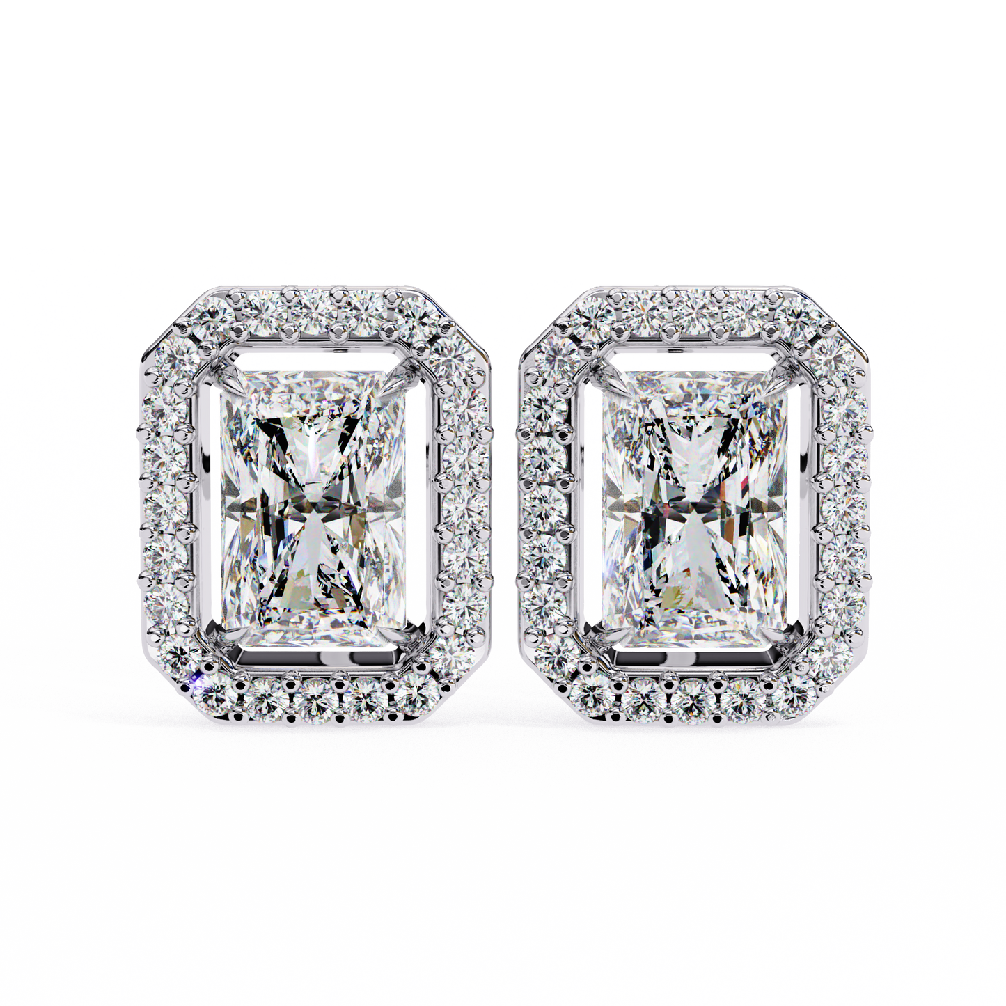 allure radiant diamond earrings - espira fine gems