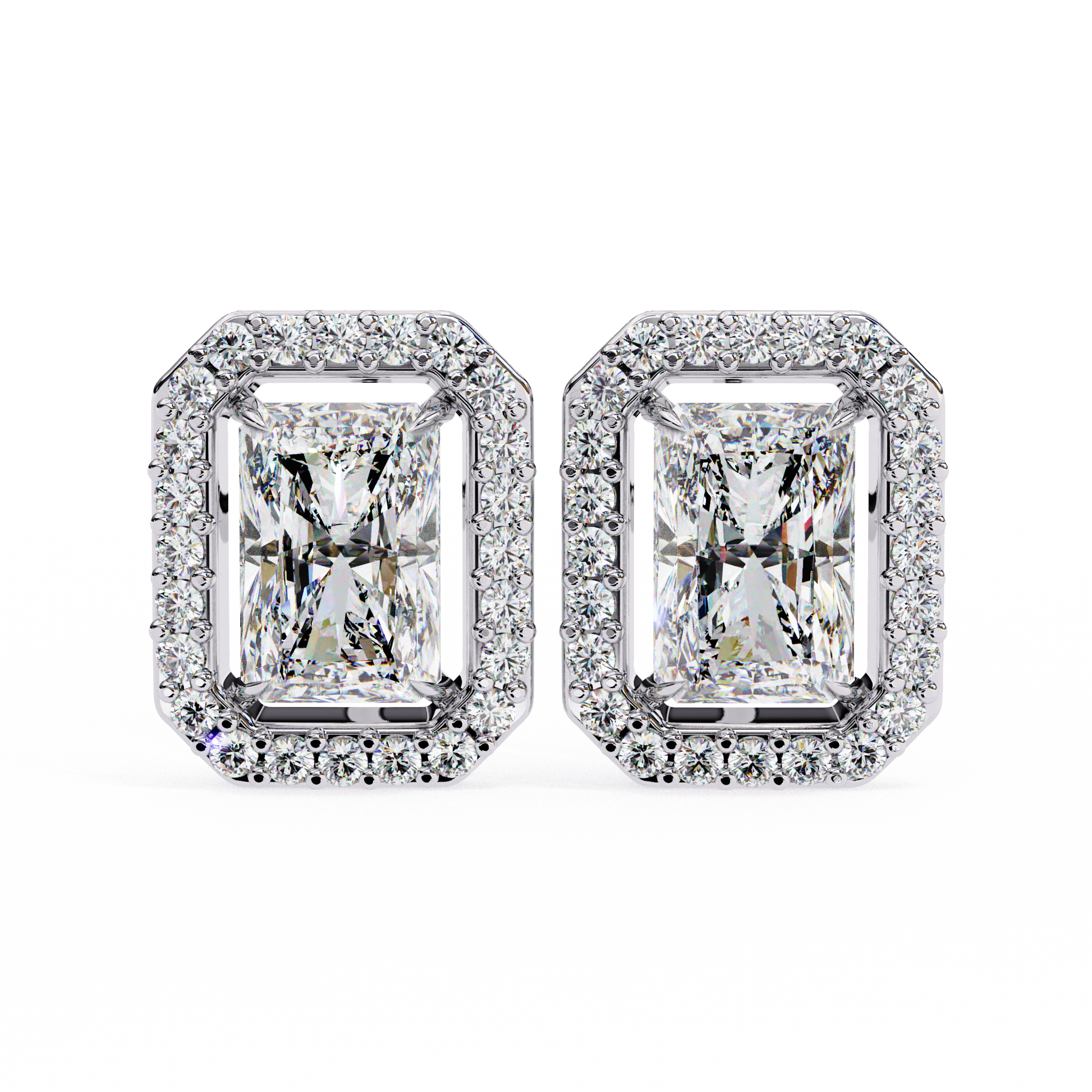 Allure Radiant Diamond Earrings - Espira Fine Gems