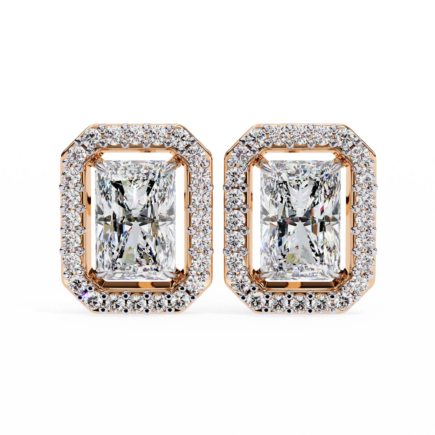 allure radiant diamond earrings - espira fine gems