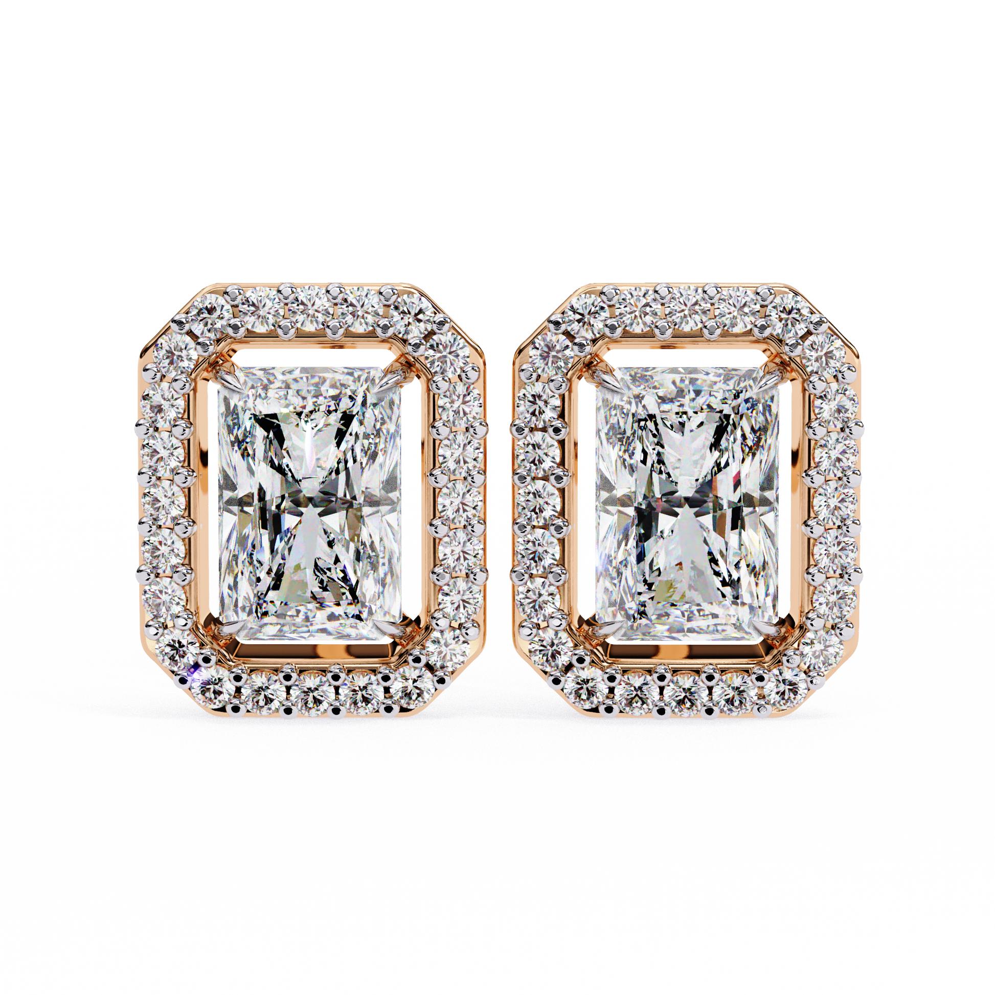 Allure Radiant Diamond Earrings - Espira Fine Gems