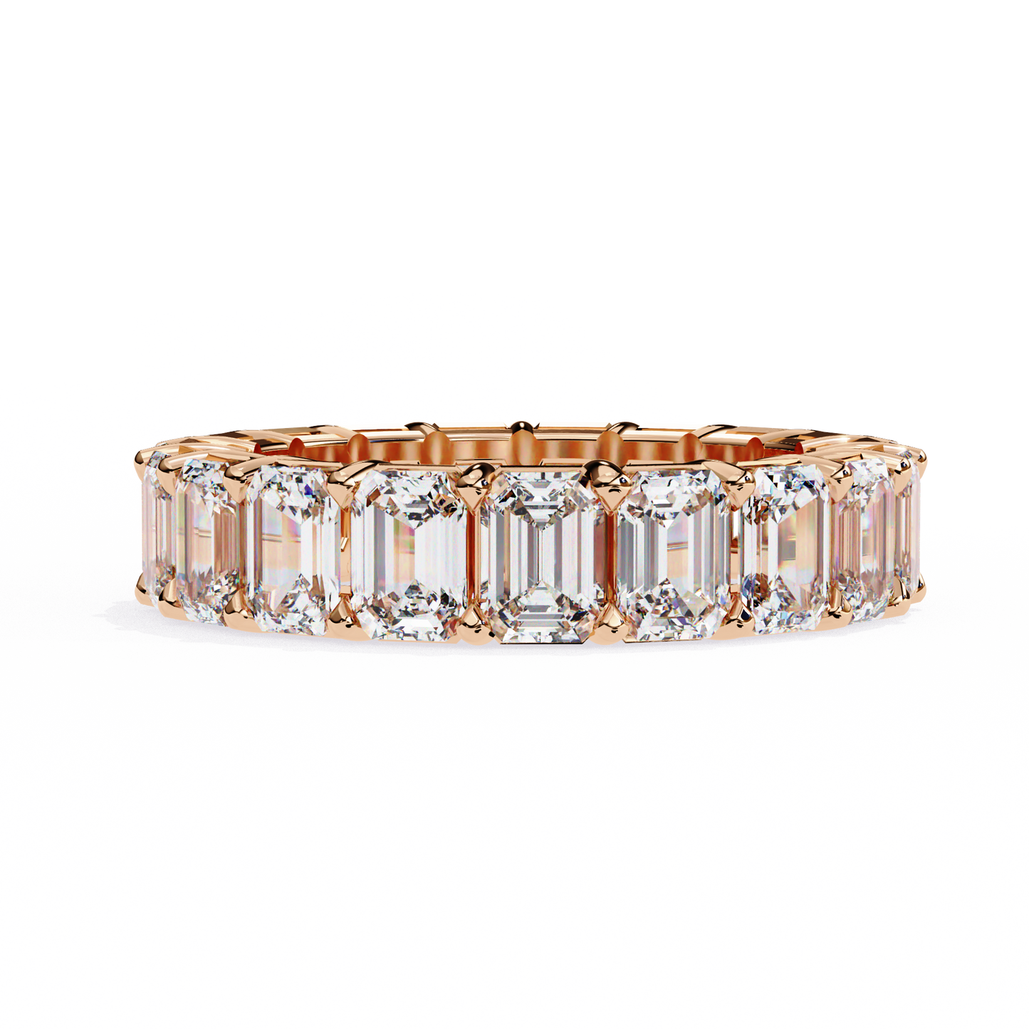 halo eternity band princess diamond ring - espira fine gems