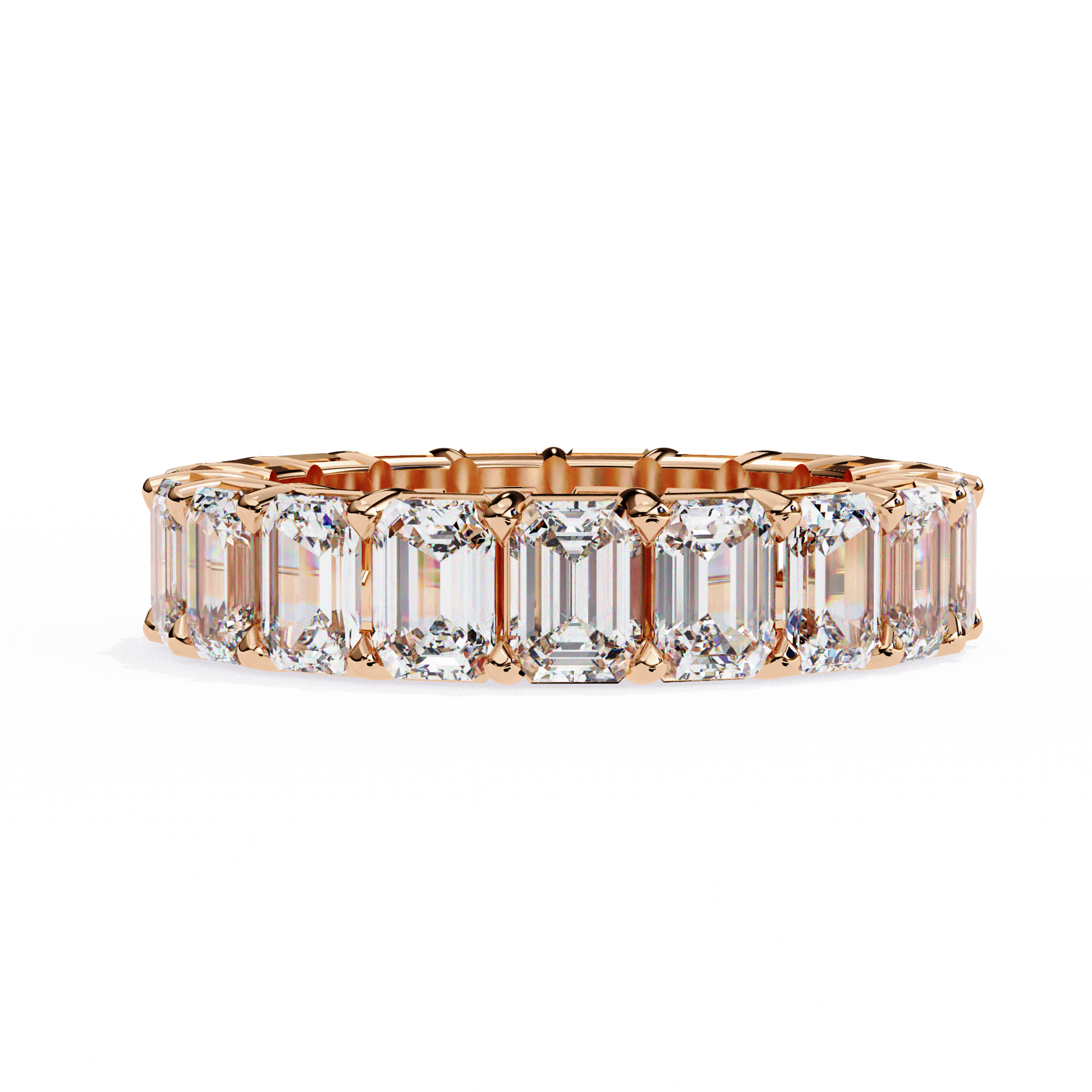 Halo Eternity Band Princess Diamond Ring - Espira Fine Gems