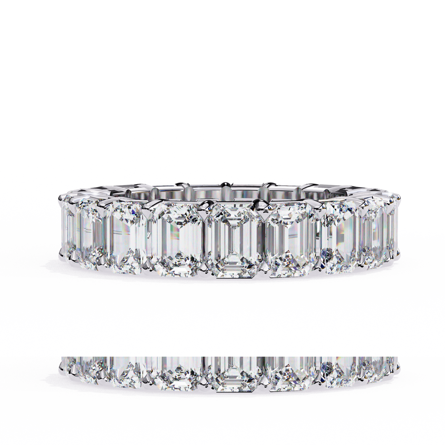 halo eternity band princess diamond ring - espira fine gems