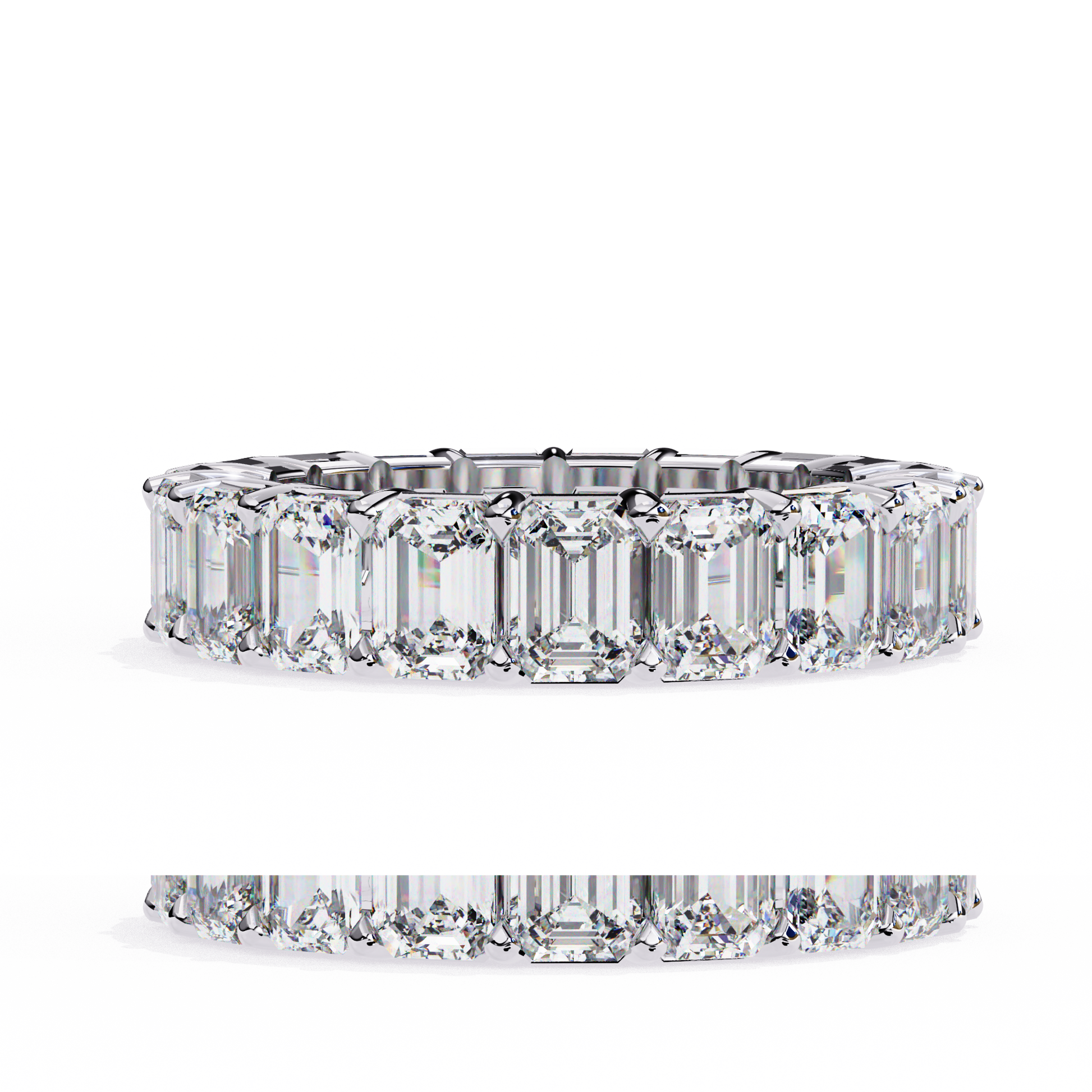 Halo Eternity Band Princess Diamond Ring - Espira Fine Gems