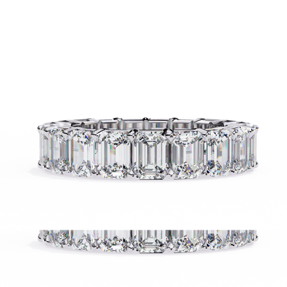 Halo Eternity Band Princess Diamond Ring - Espira Fine Gems