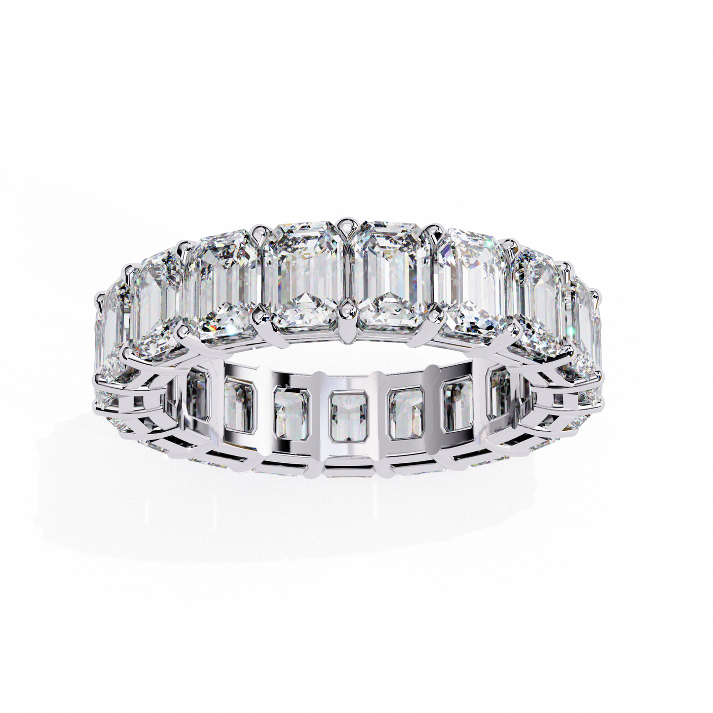 halo eternity band princess diamond ring - espira fine gems