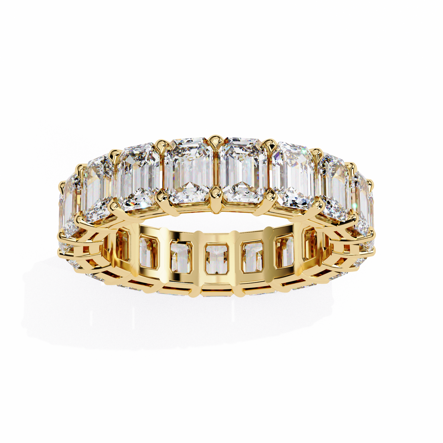 halo eternity band princess diamond ring - espira fine gems