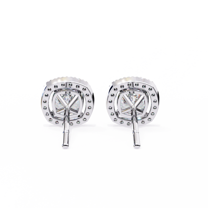 Allure Cushion Diamond Earrings - Espira Fine Gems