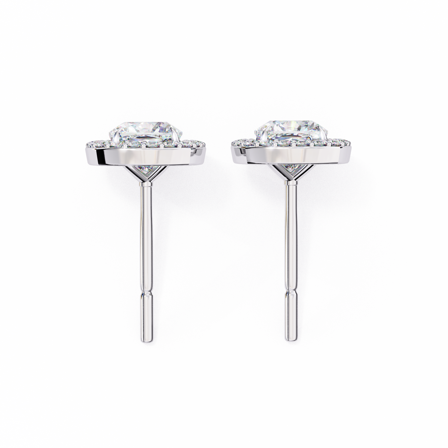 allure cushion diamond earrings - espira fine gems