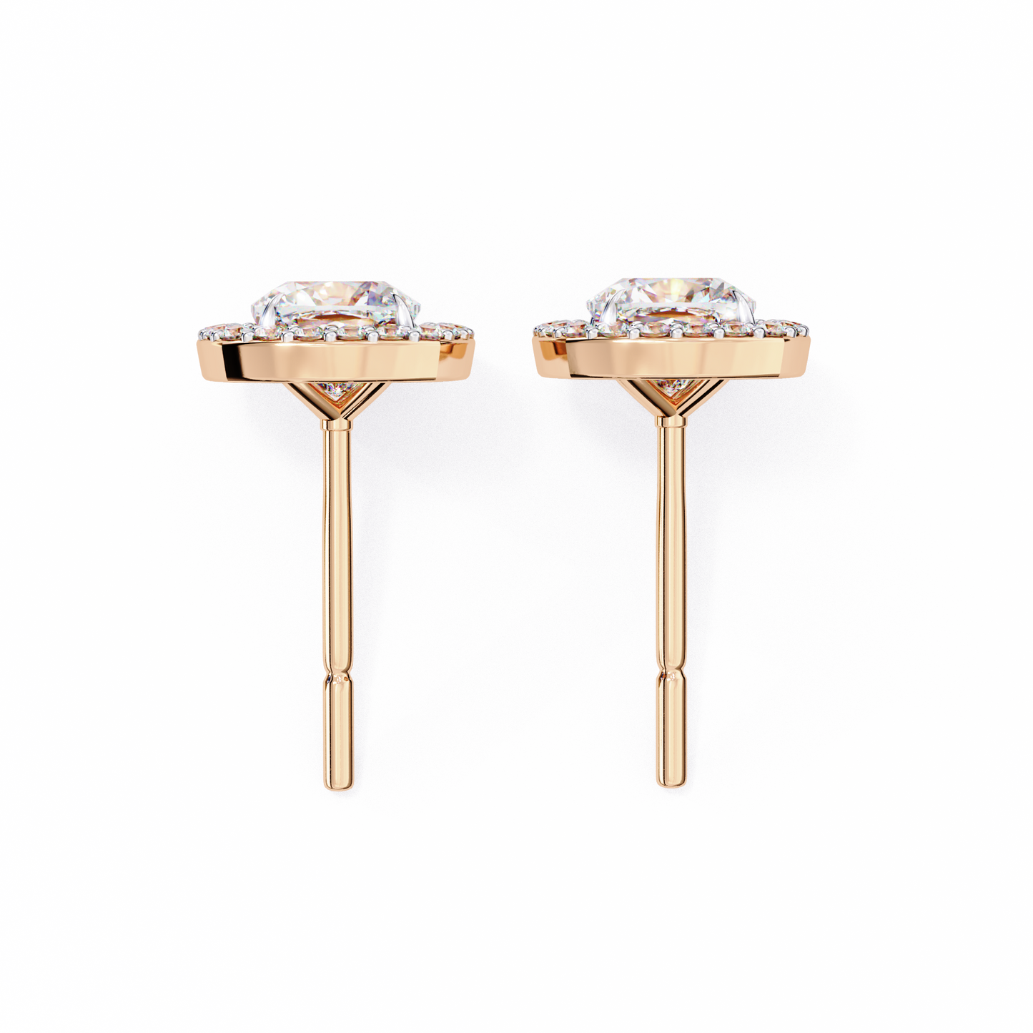 allure cushion diamond earrings - espira fine gems