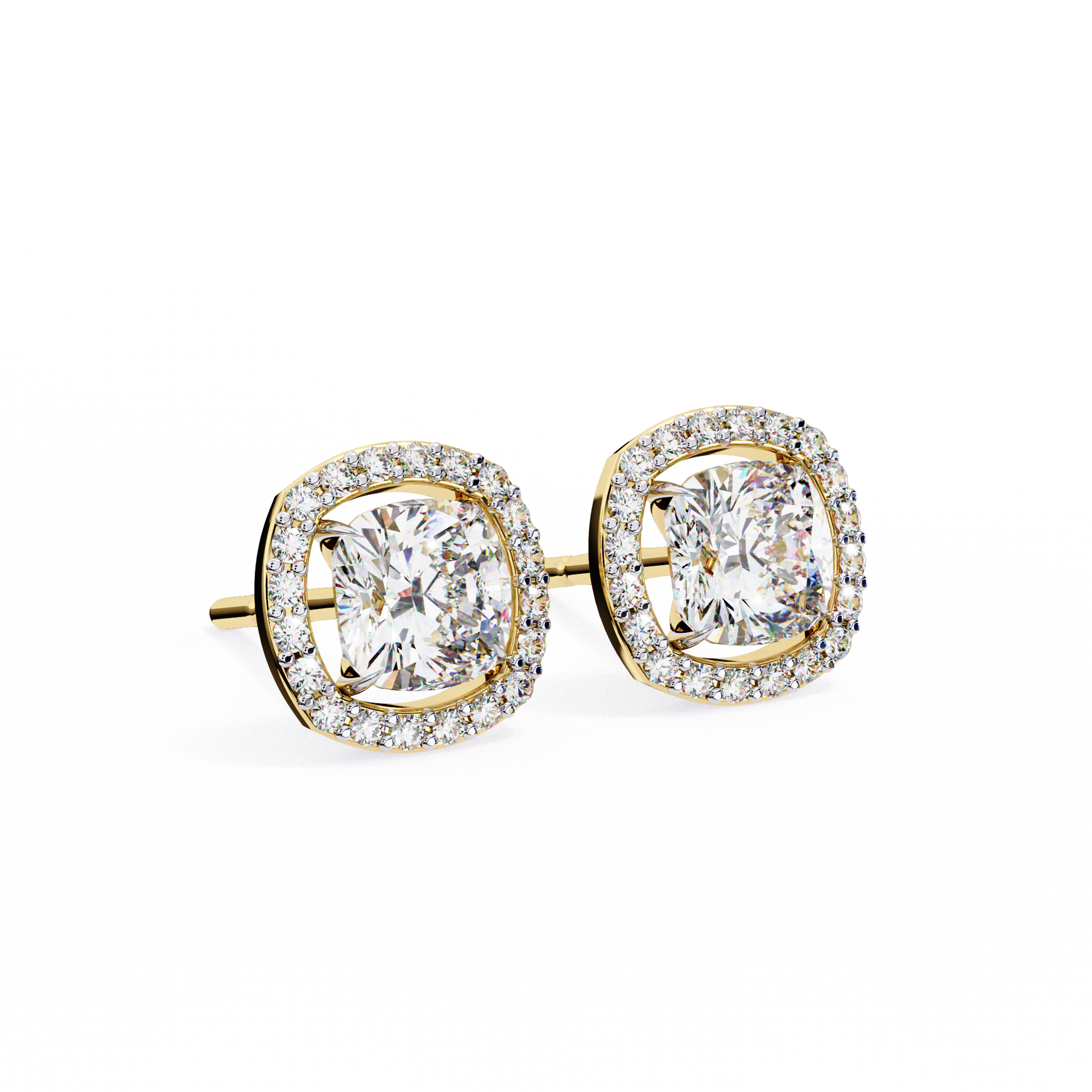 Allure Cushion Diamond Earrings - Espira Fine Gems