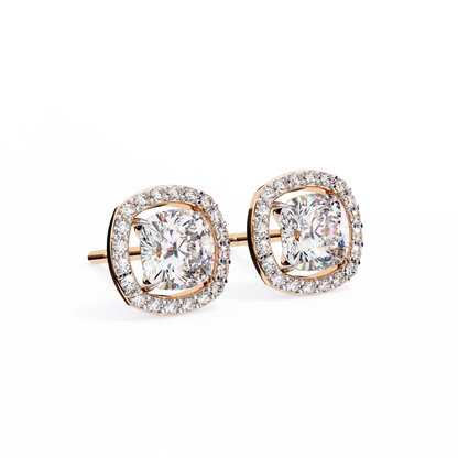 Allure Cushion Diamond Earrings - Espira Fine Gems