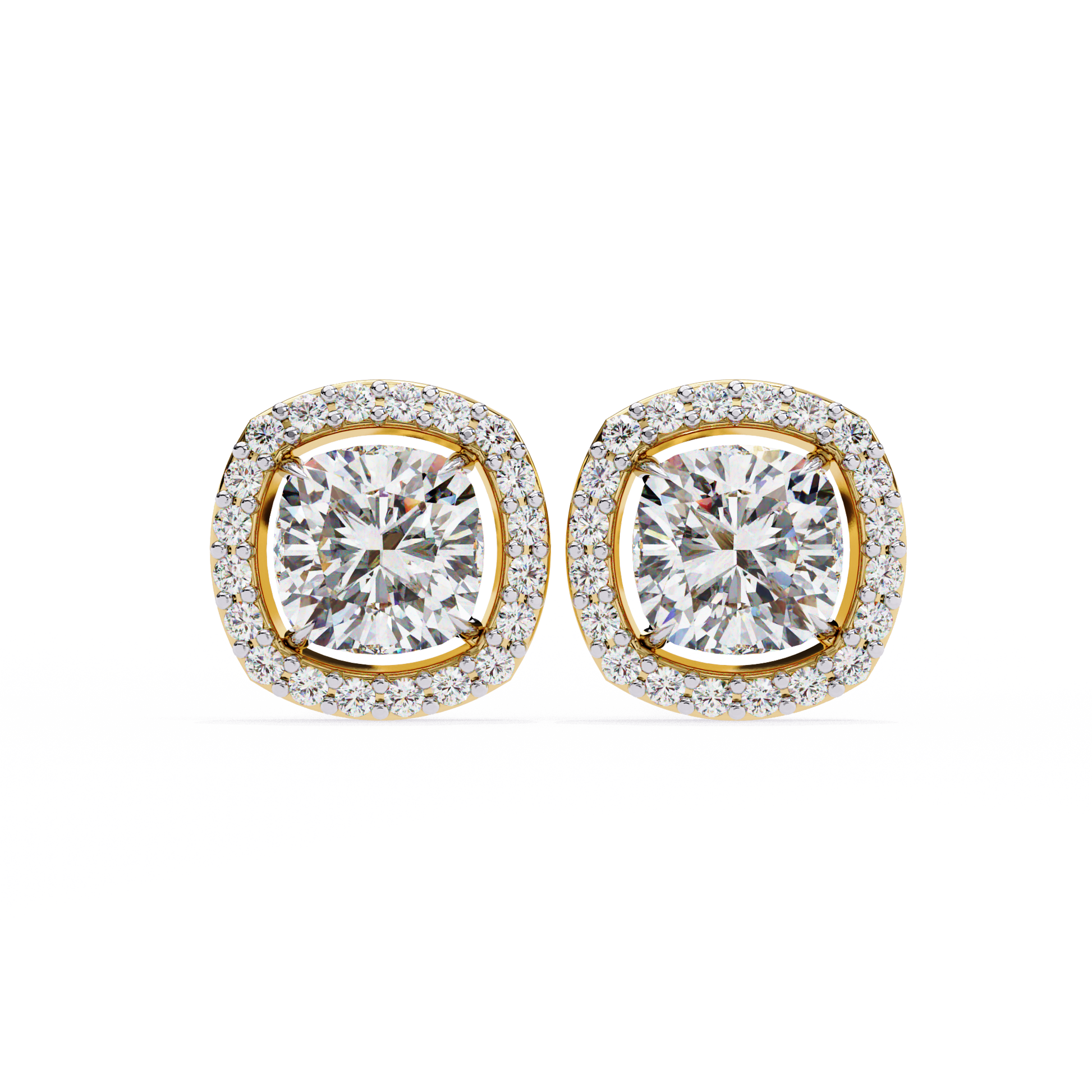 Allure Cushion Diamond Earrings - Espira Fine Gems