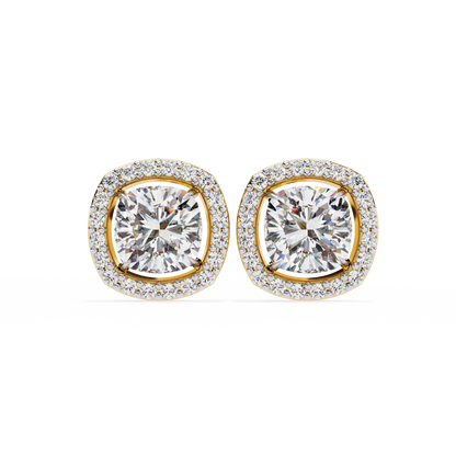 Allure Cushion Diamond Earrings - Espira Fine Gems