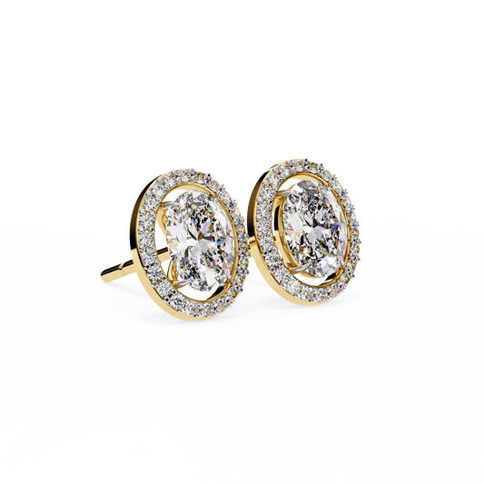 Allure Oval Diamond Earrings - Espira Fine Gems