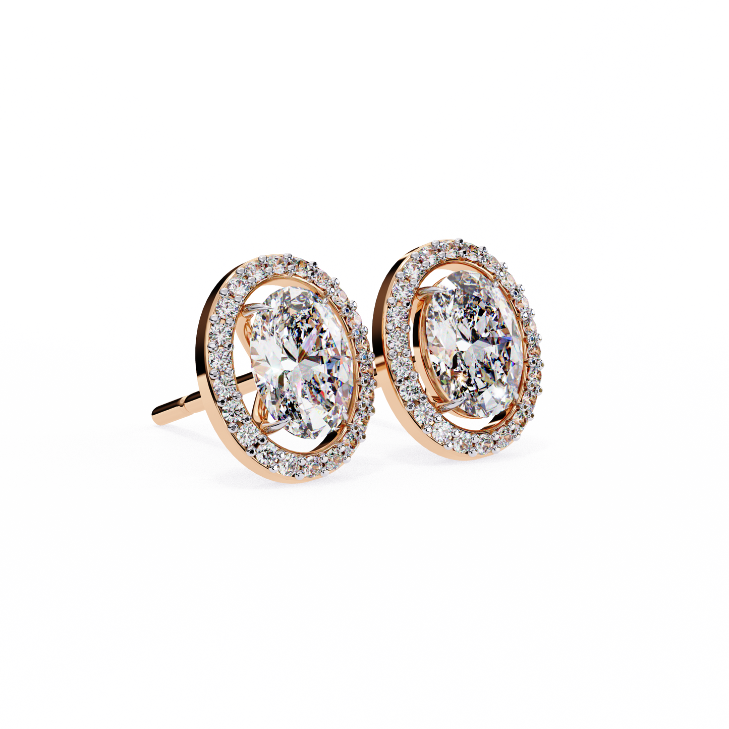 allure oval diamond earrings - espira fine gems