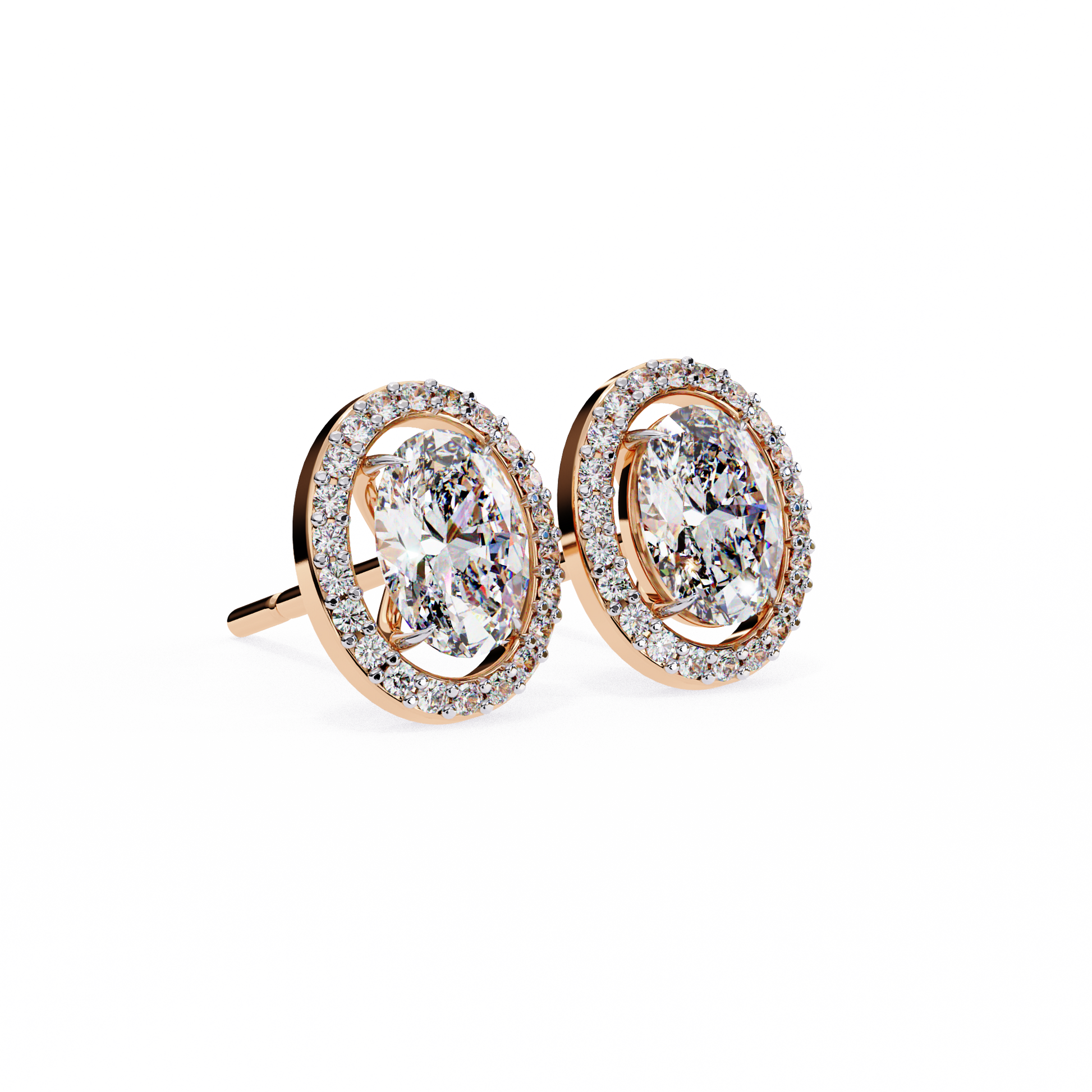 Allure Oval Diamond Earrings - Espira Fine Gems