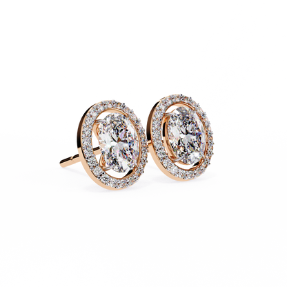 Allure Oval Diamond Earrings - Espira Fine Gems