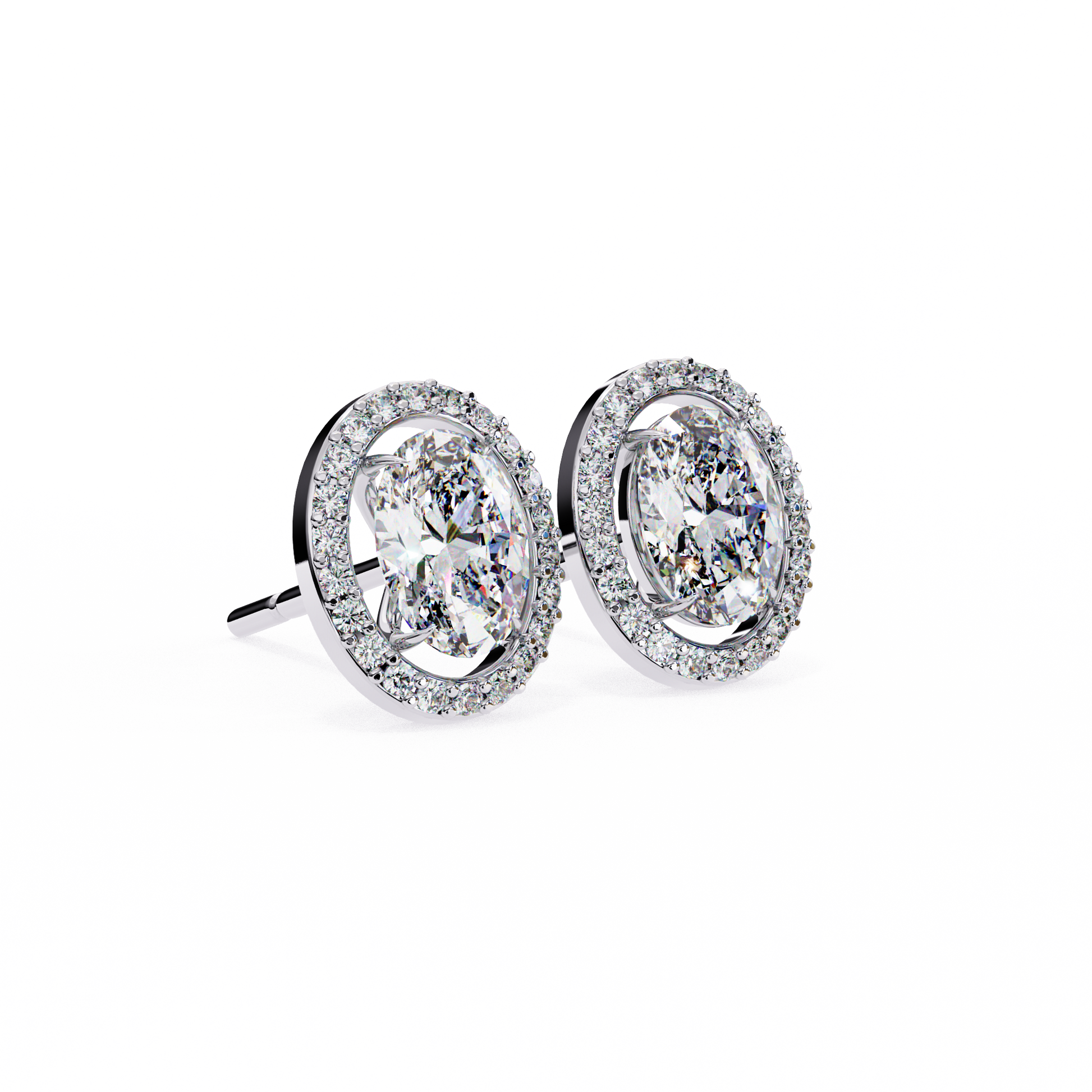 Allure Oval Diamond Earrings - Espira Fine Gems