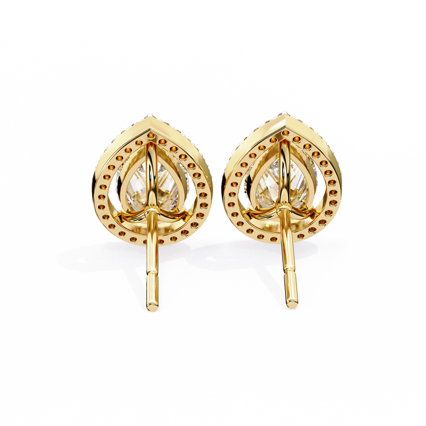 allure pear diamond earrings