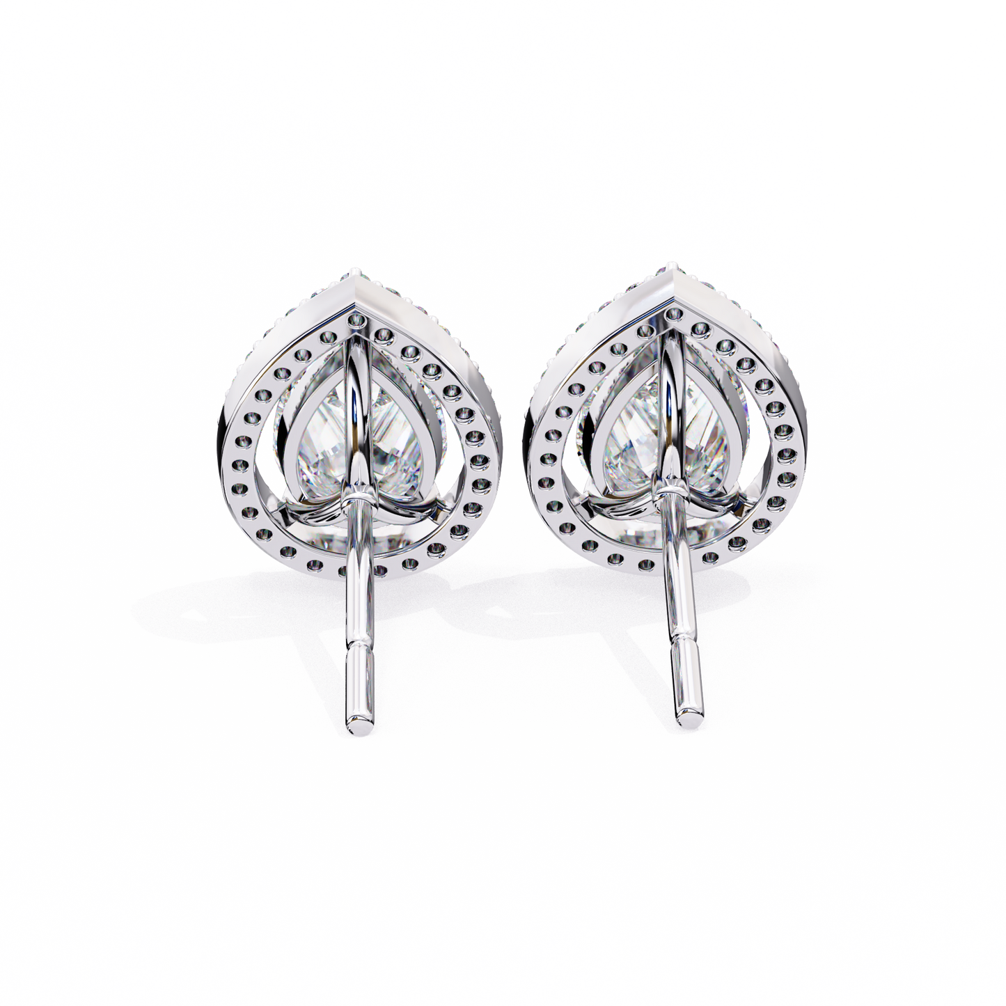 allure pear diamond earrings
