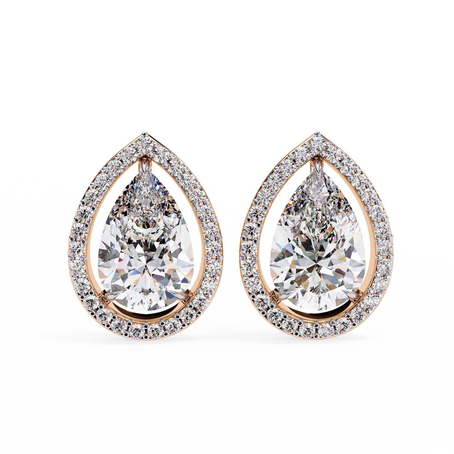 allure pear diamond earrings
