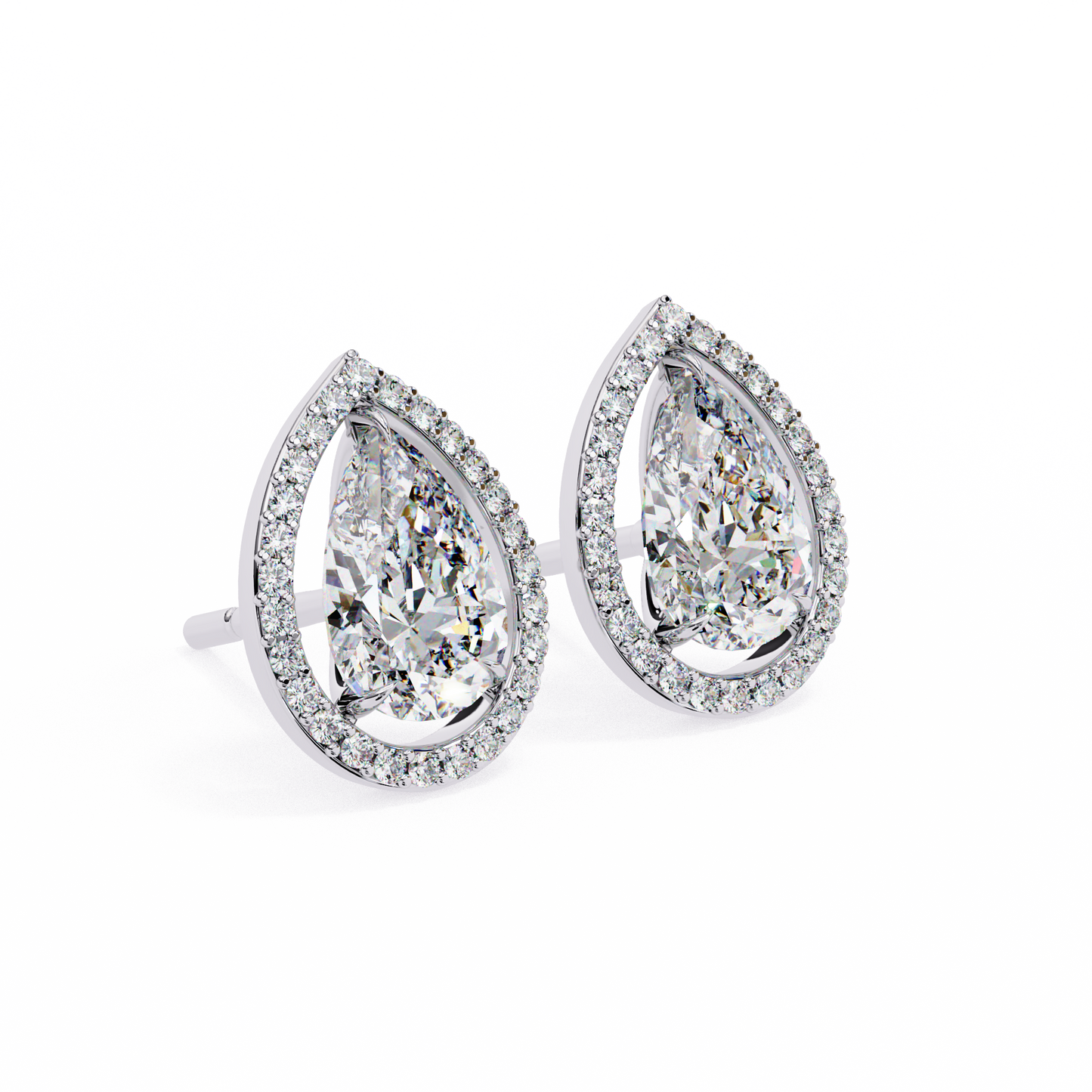 allure pear diamond earrings