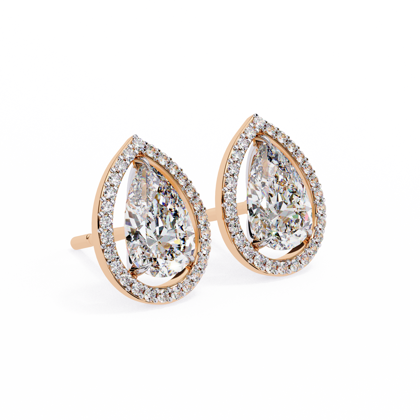 allure pear diamond earrings
