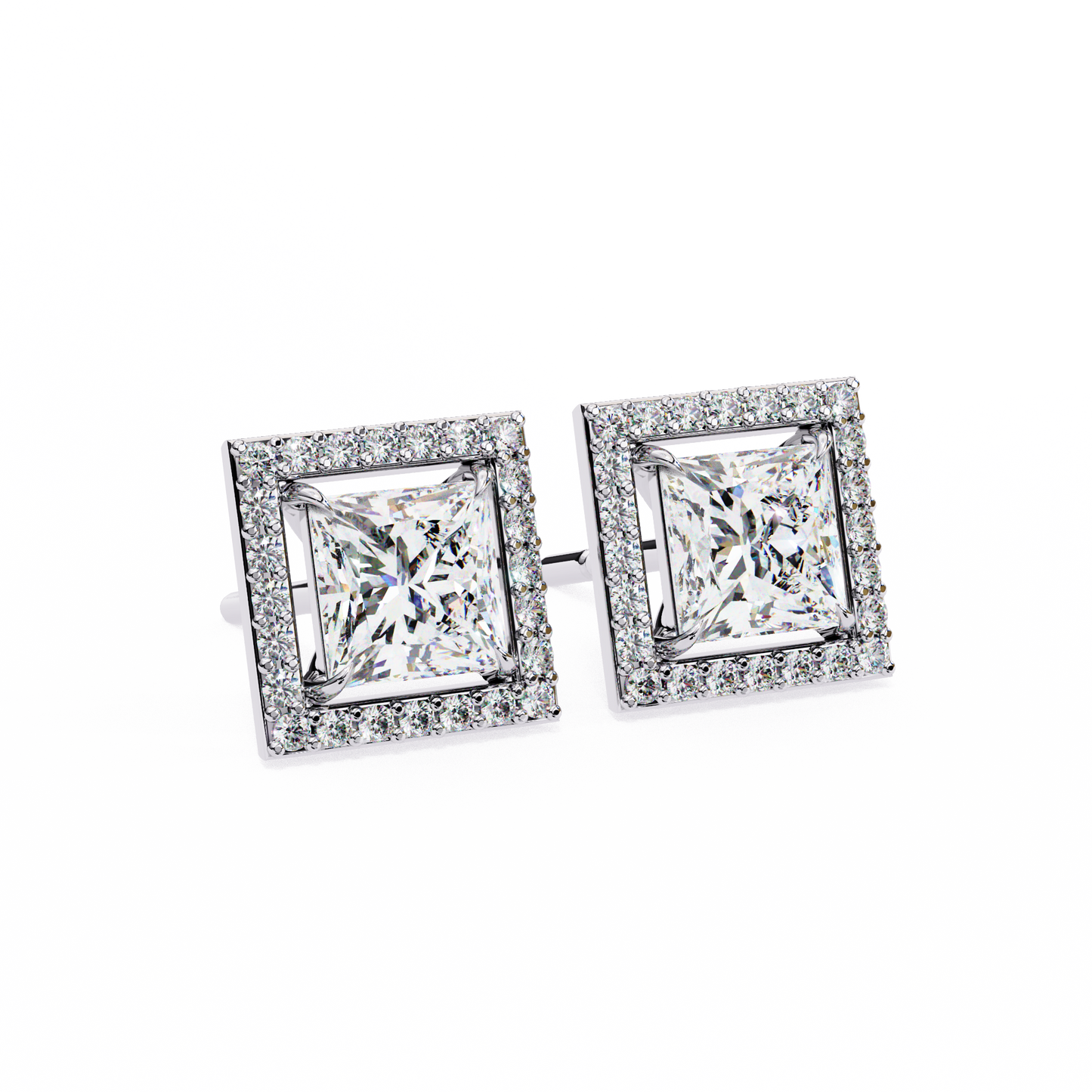 allure princess diamond earrings