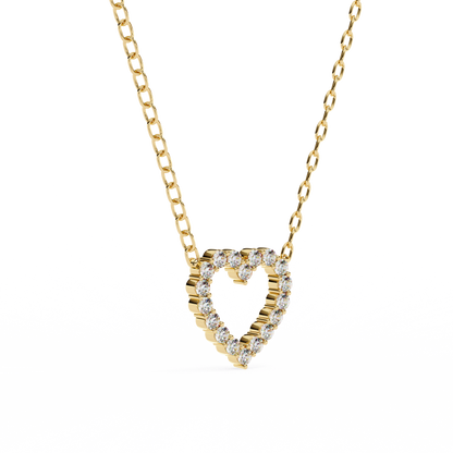 Luxe Heart Diamond Pendant - Espira Fine Gems