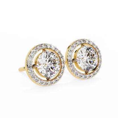 Boucles d'oreilles Allure en diamant rond