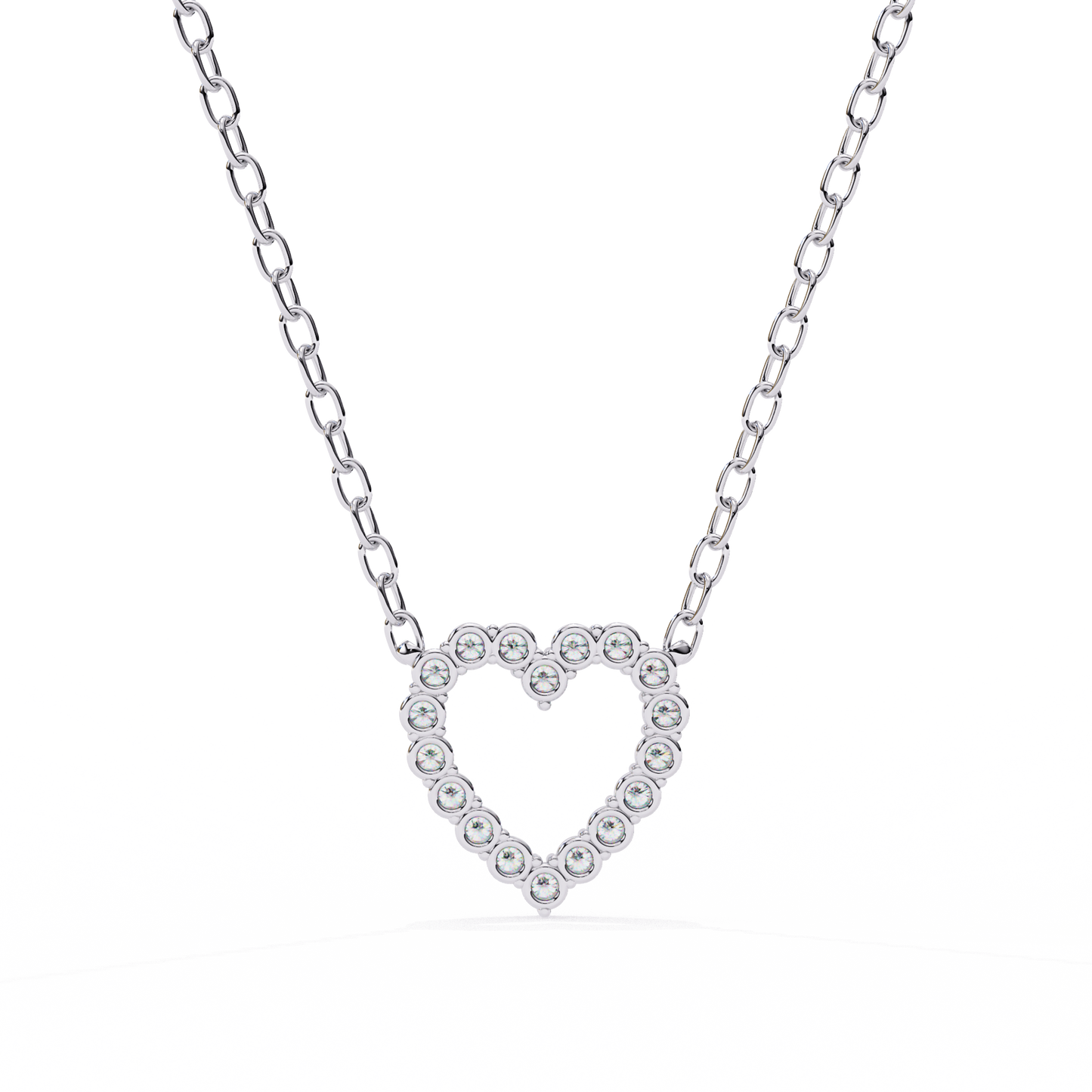 luxe heart diamond pendant - espira fine gems