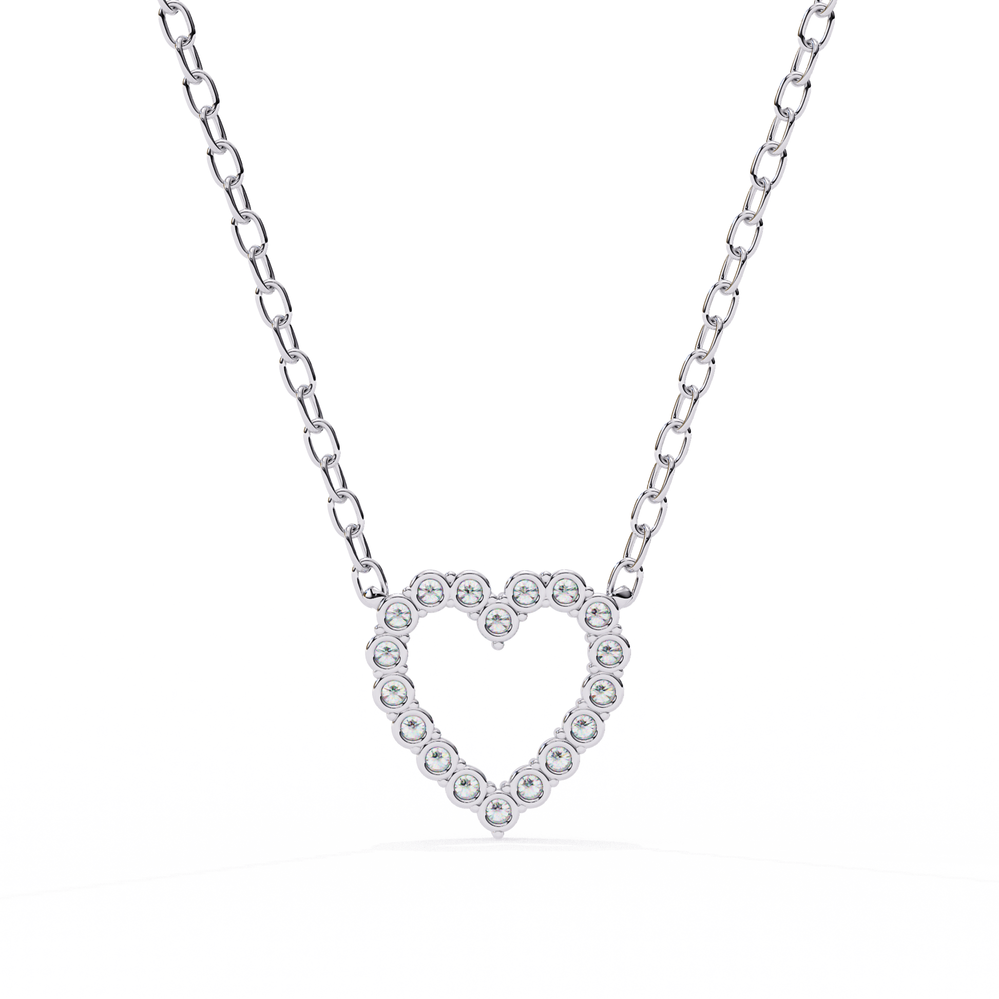 Luxe Heart Diamond Pendant - Espira Fine Gems