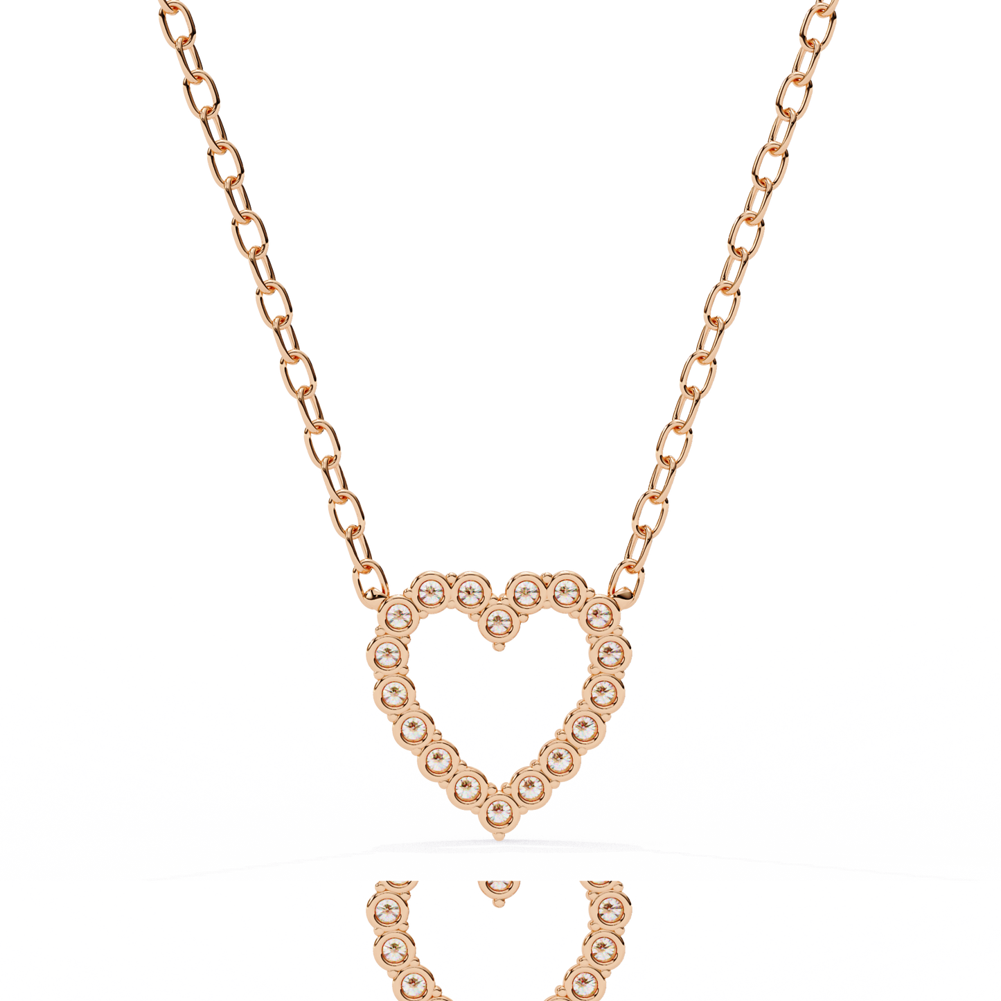 luxe heart diamond pendant - espira fine gems