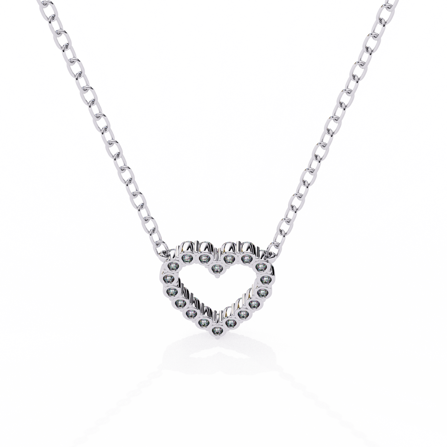 luxe heart diamond pendant - espira fine gems