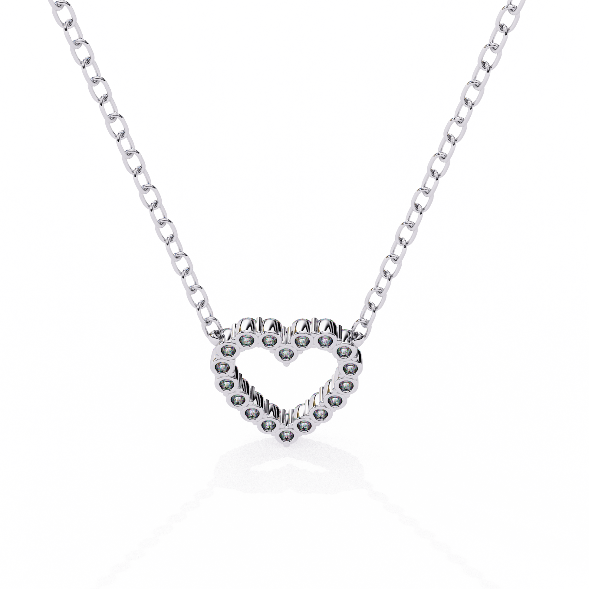 Luxe Heart Diamond Pendant - Espira Fine Gems