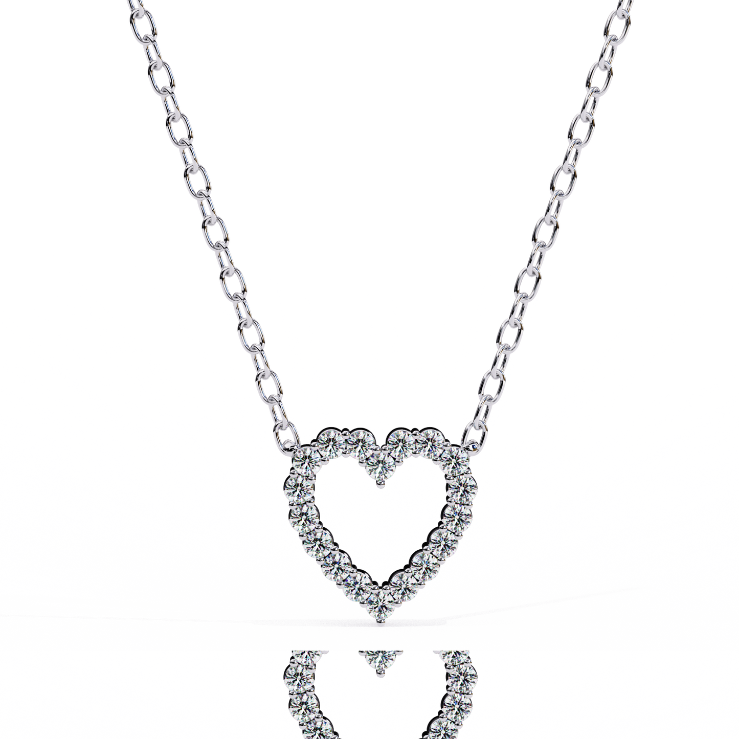 luxe heart diamond pendant - espira fine gems