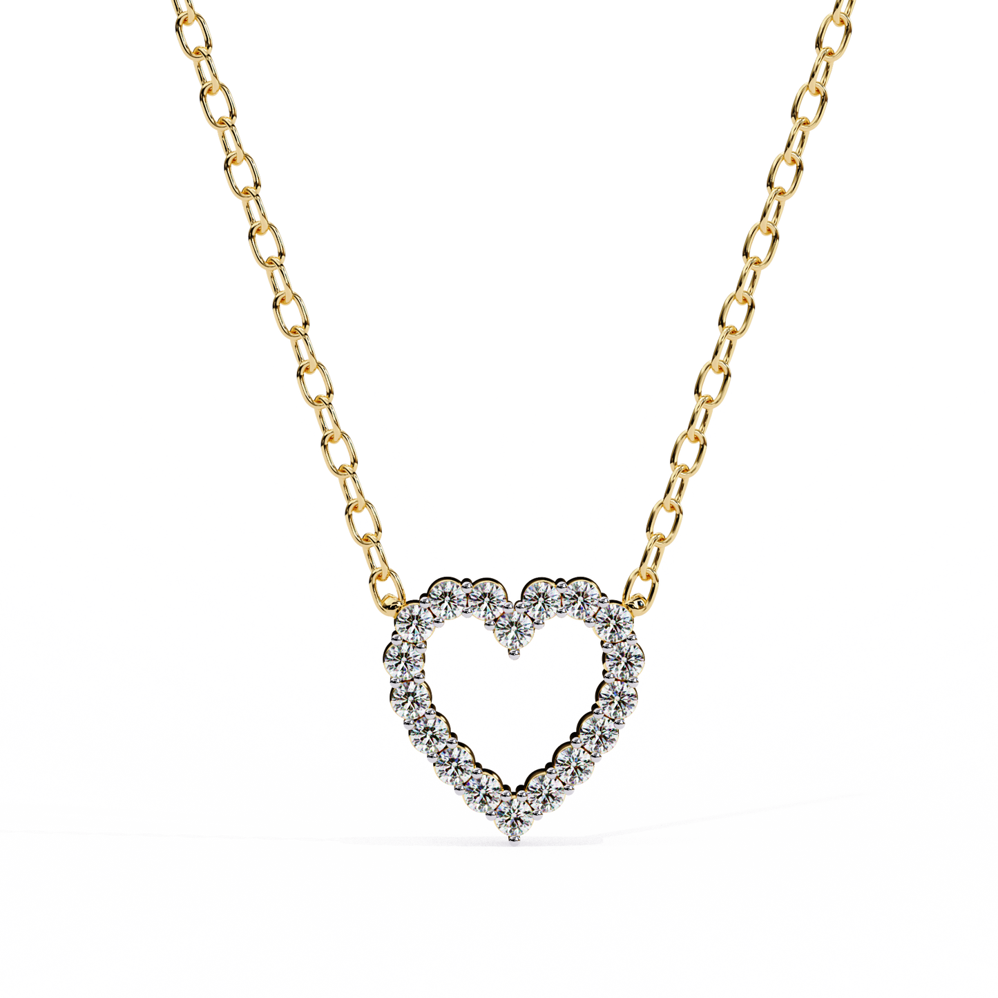 luxe heart diamond pendant - espira fine gems