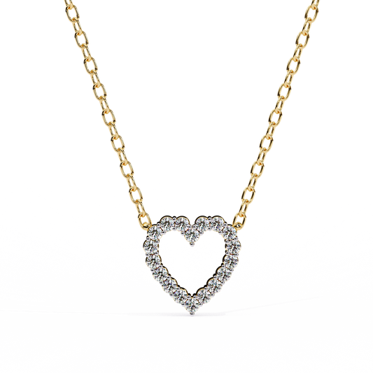 Luxe Heart Diamond Pendant - Espira Fine Gems