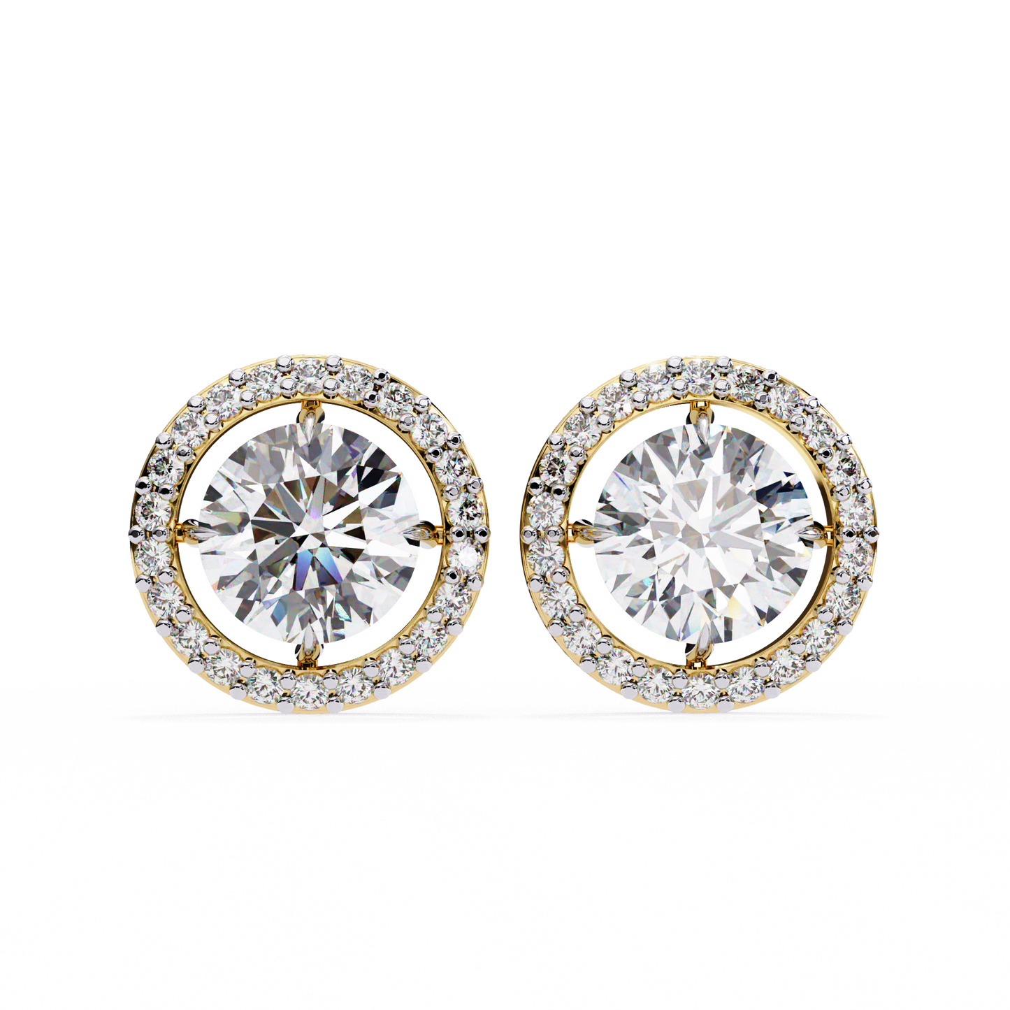 allure round diamond earrings