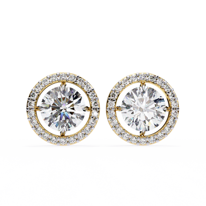 Boucles d'oreilles Allure en diamant rond