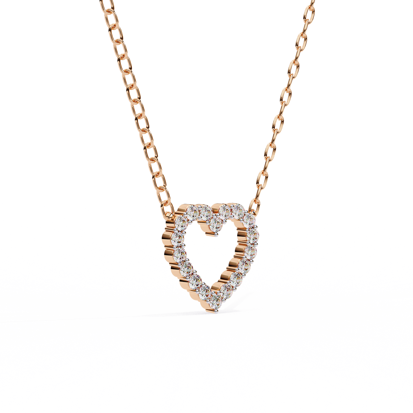 luxe heart diamond pendant - espira fine gems