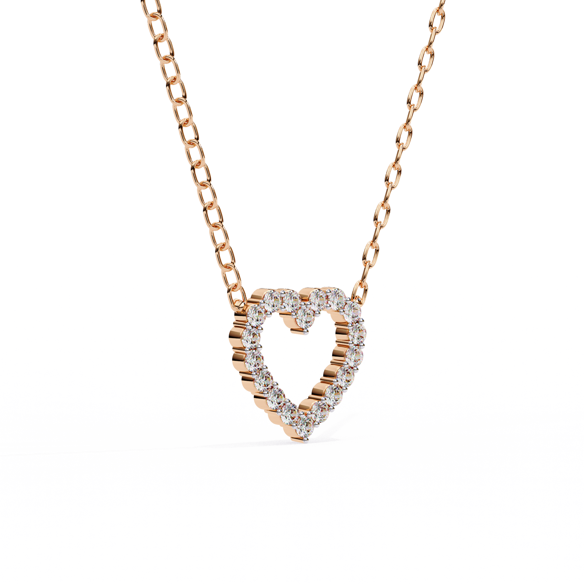 Luxe Heart Diamond Pendant - Espira Fine Gems