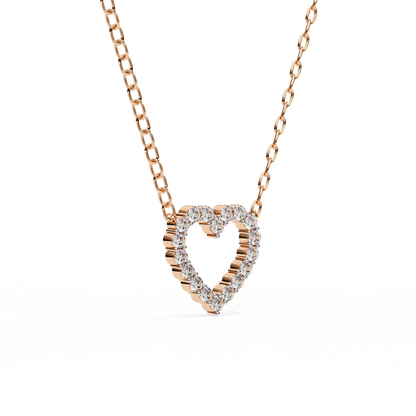 Luxe Heart Diamond Pendant - Espira Fine Gems