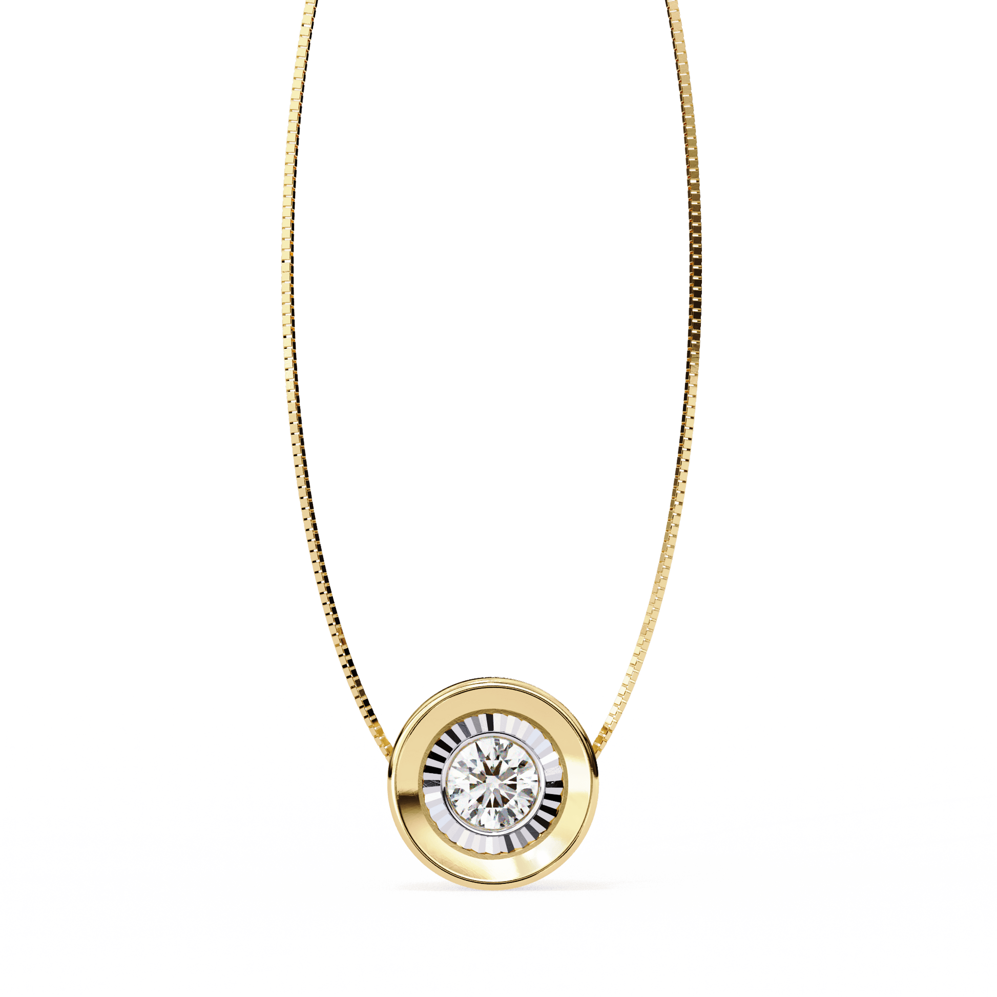 Luxe Circle Diamond Pendant - Espira Fine Gems