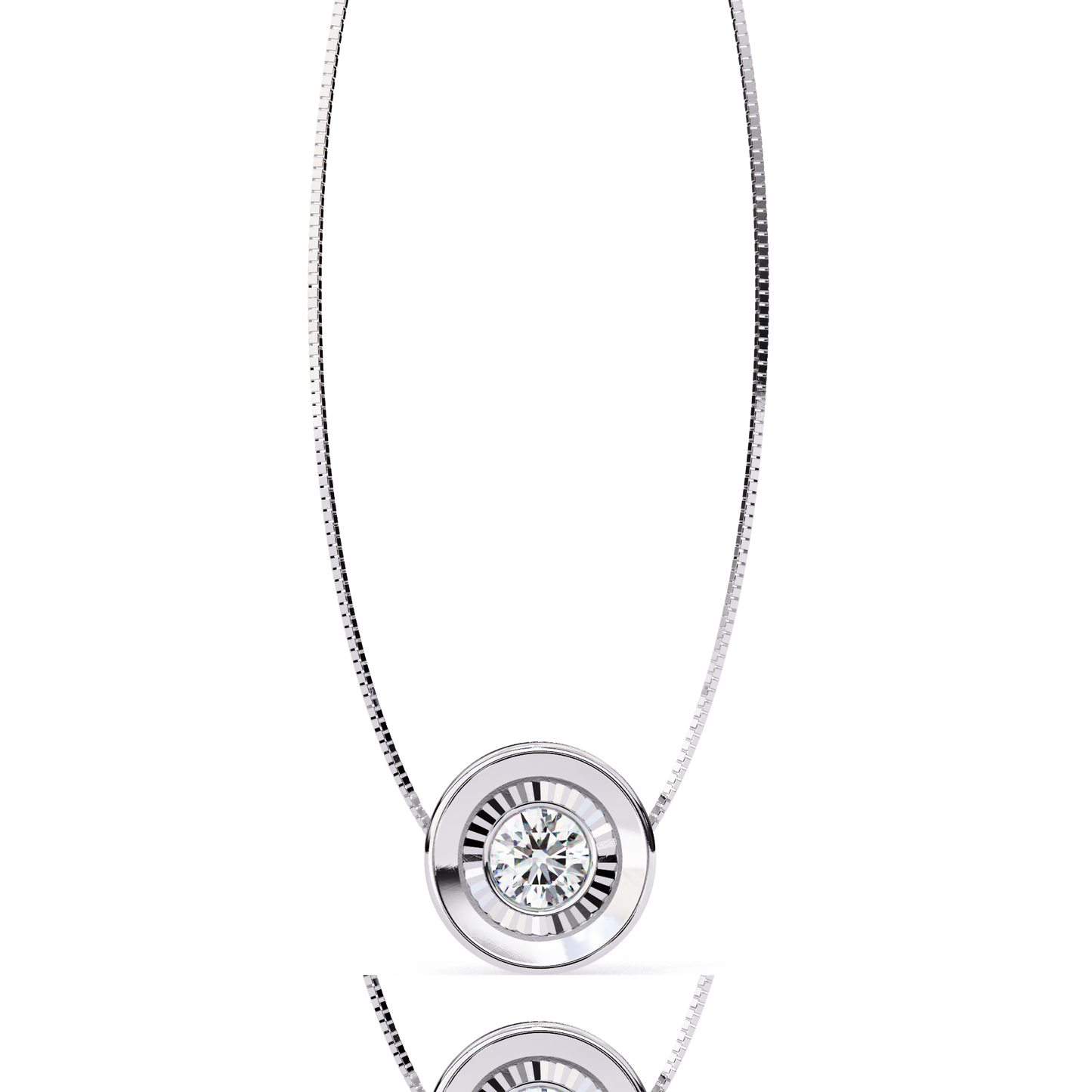 luxe circle diamond pendant - espira fine gems