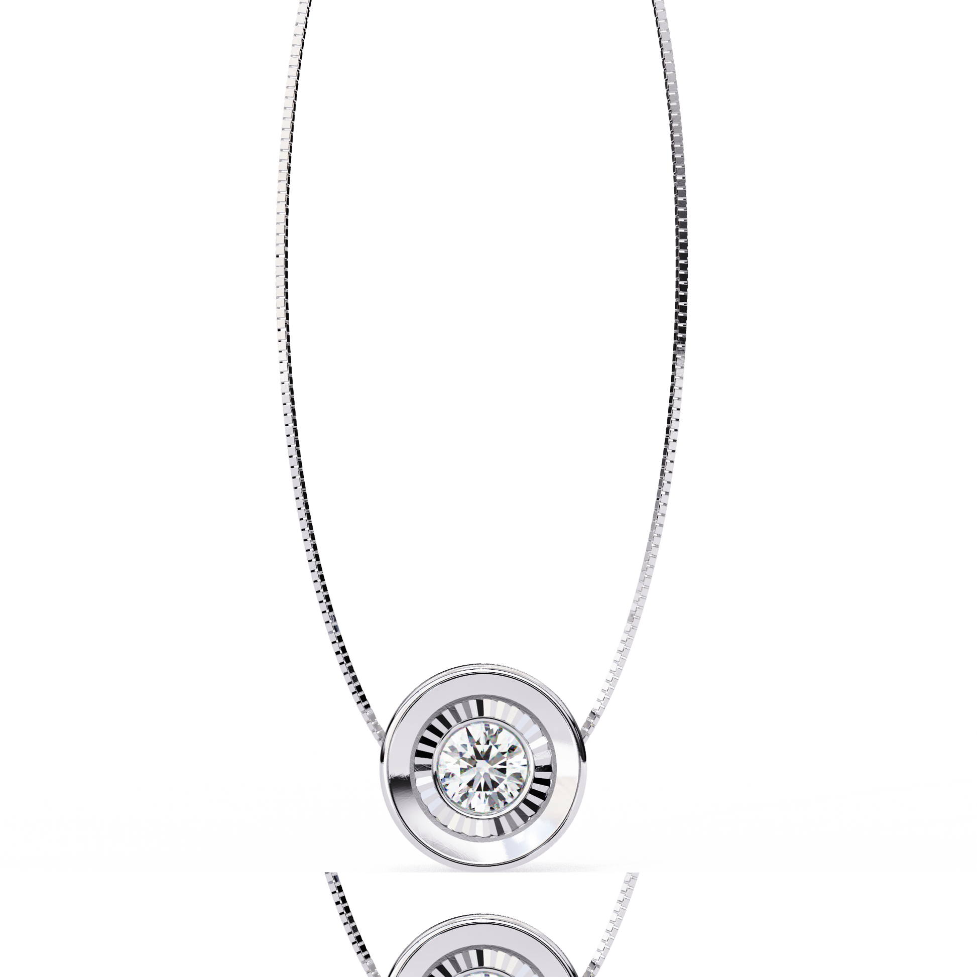 Luxe Circle Diamond Pendant - Espira Fine Gems