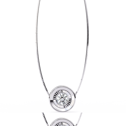 Luxe Circle Diamond Pendant - Espira Fine Gems