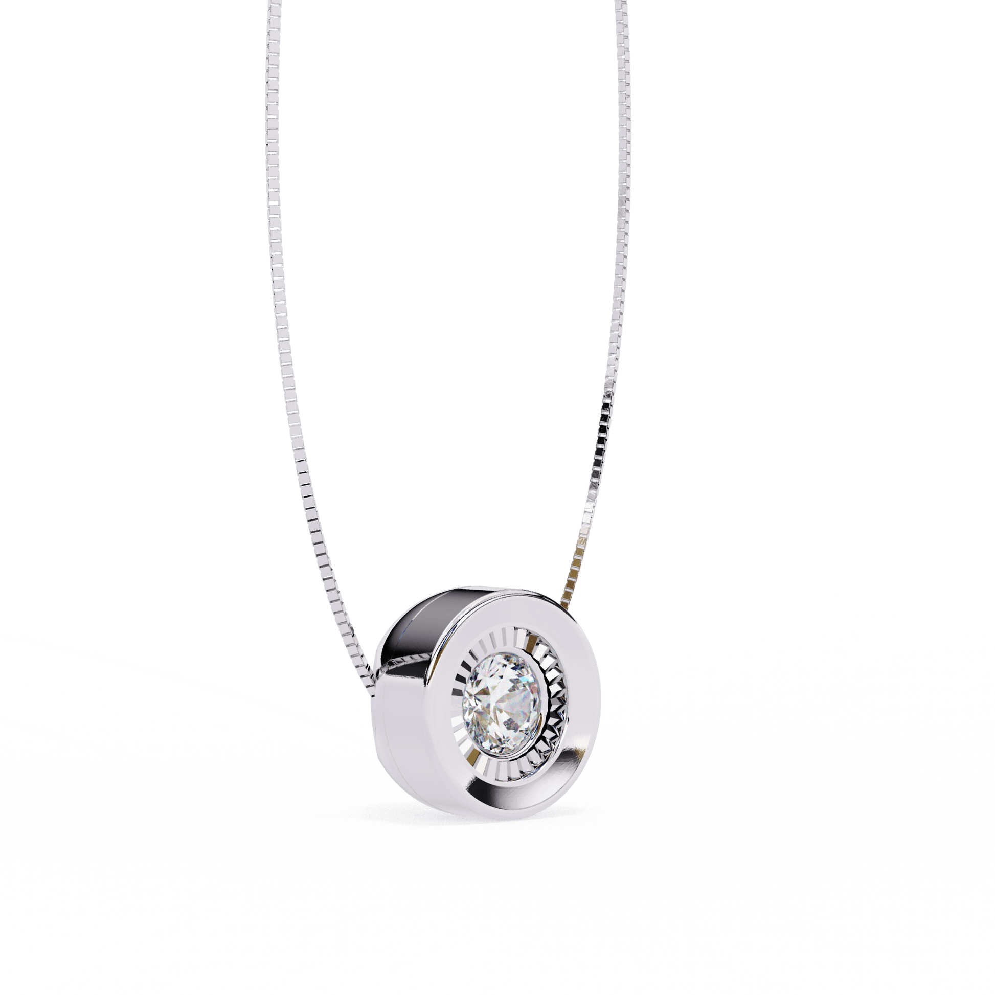 Luxe Circle Diamond Pendant - Espira Fine Gems