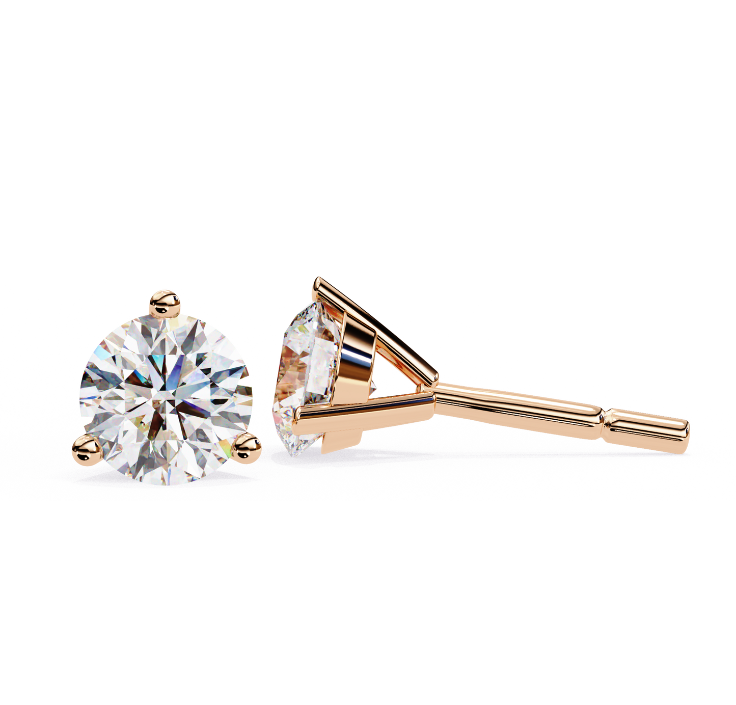 boucles d'oreilles classiques en diamant celeste